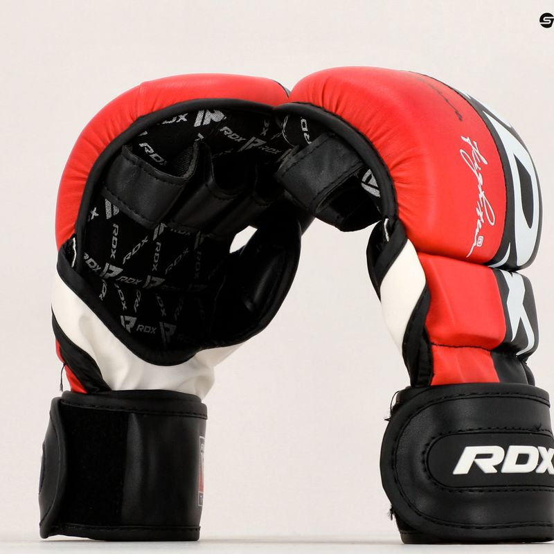 Mănușă de grappling RDX REX T6 Plus roșu 8