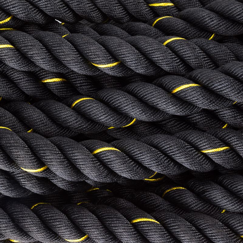 Coardă de antrenament TRX 3,8 cm x 15,24 m negru EXROPE-50 4
