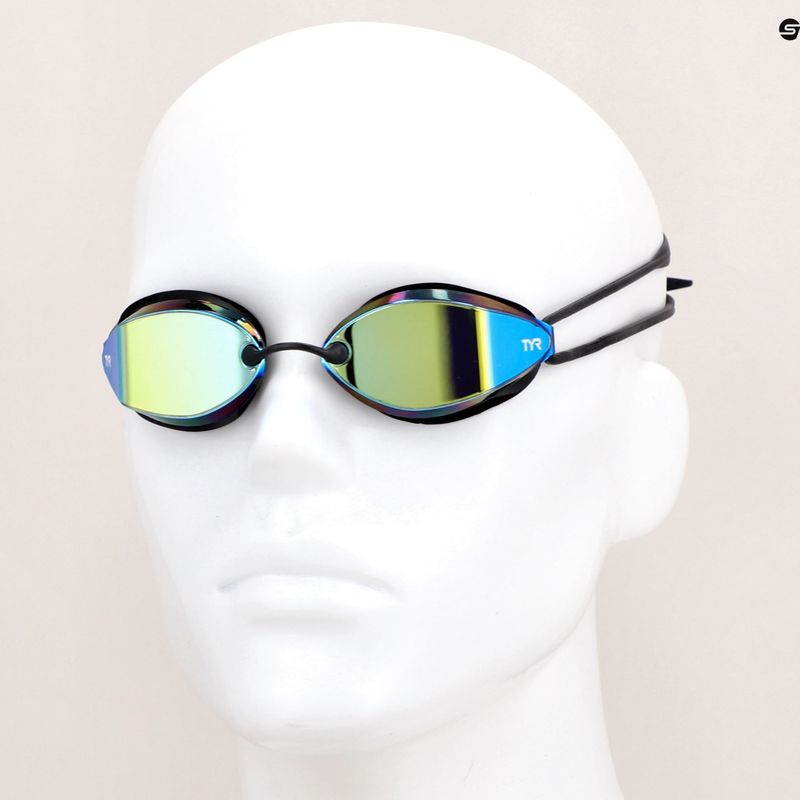 Ochelari de înot TYR Tracer-X Racing Mirrored negru-aurii LGTRXM_751 9