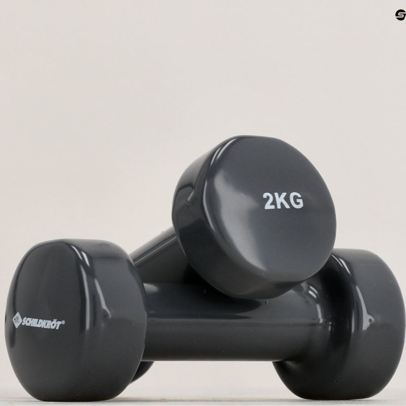 Gantere din vinil Schildkrot set Vinyl Dumbbells, gri, 960006 6