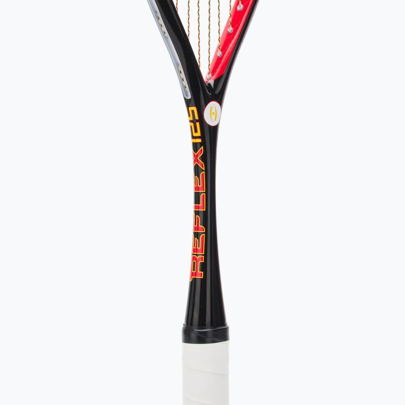Rachetă de squash Harrow Reflex 125 Tarek Momen Signature negru/ roșu/ galben 4