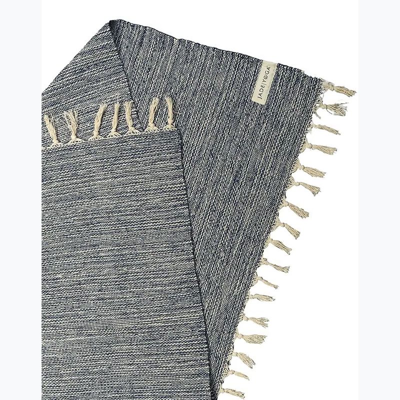 Pătură de yoga JadeYoga Recycled Cotton Hand Loomed Yoga midnight blue 2
