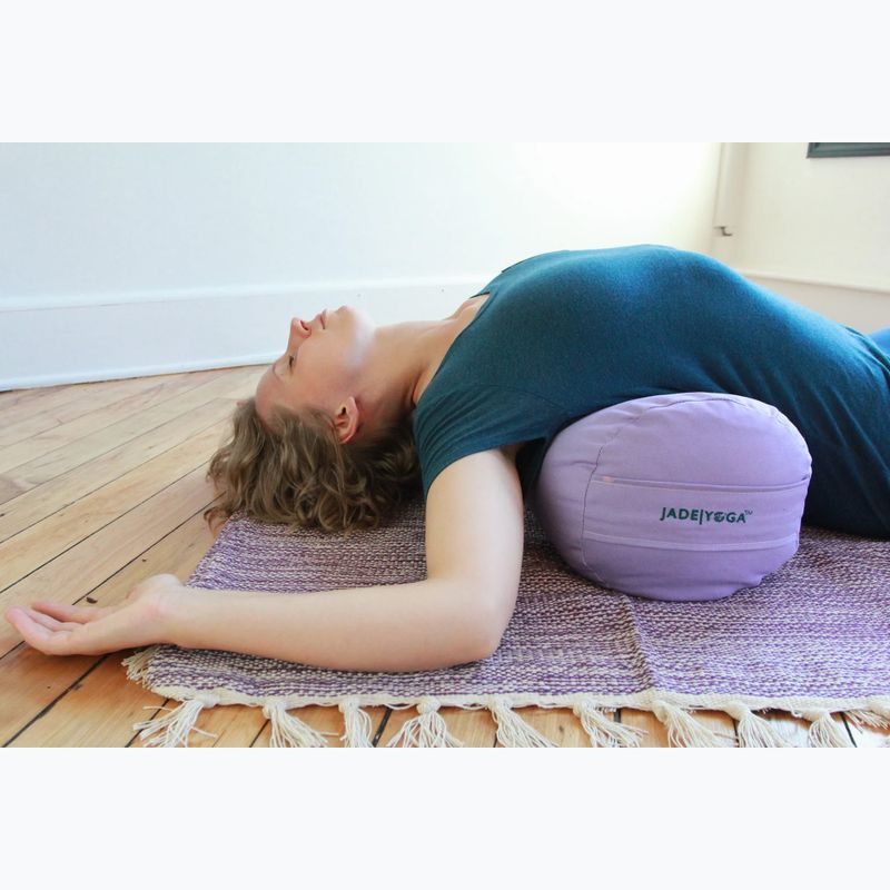 Bolster de yoga JadeYoga Organic Cotton Rectangular Bolster lavender 3