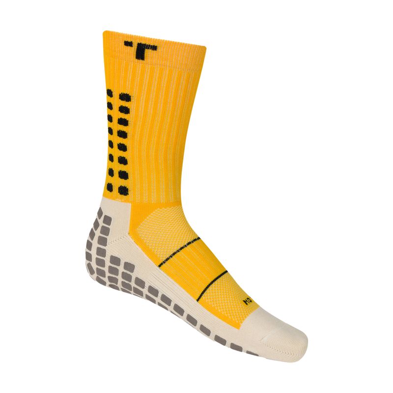 TRUsox Mid-Calf Șosete de fotbal subțiri galben 3CRW300STHINYELLOW