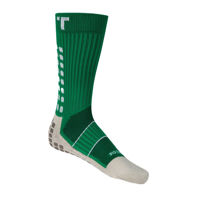 TRUsox Șosete de fotbal subțiri la jumătatea gambei Verde 3CRW300STHINGREEN