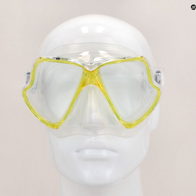 Mască de snorkeling Mares Wahoo galben transparent 411238 8