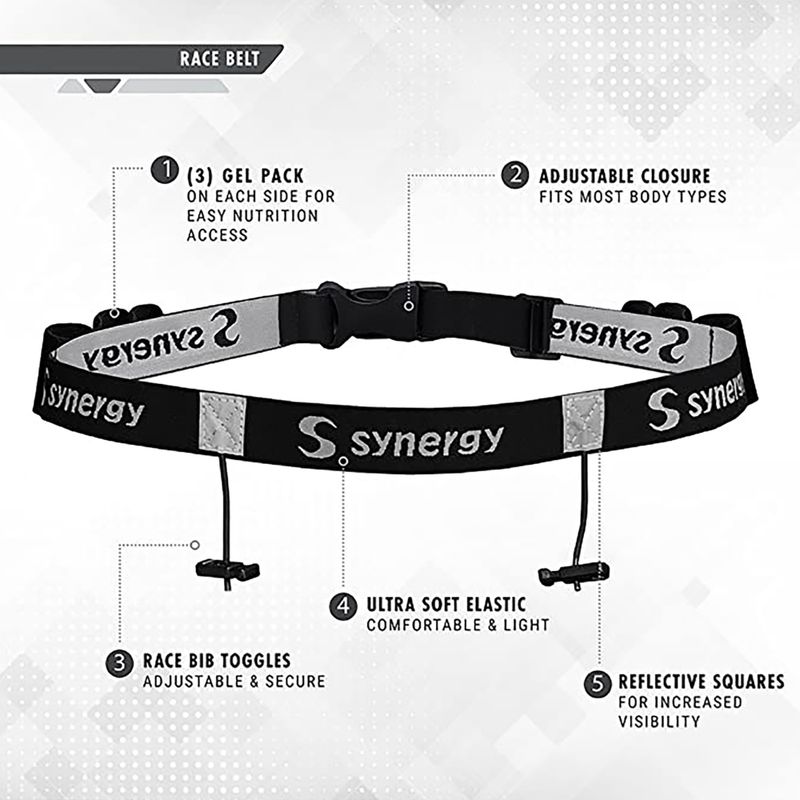 Curea pentru numărul de start Synergy Race Belt black 2