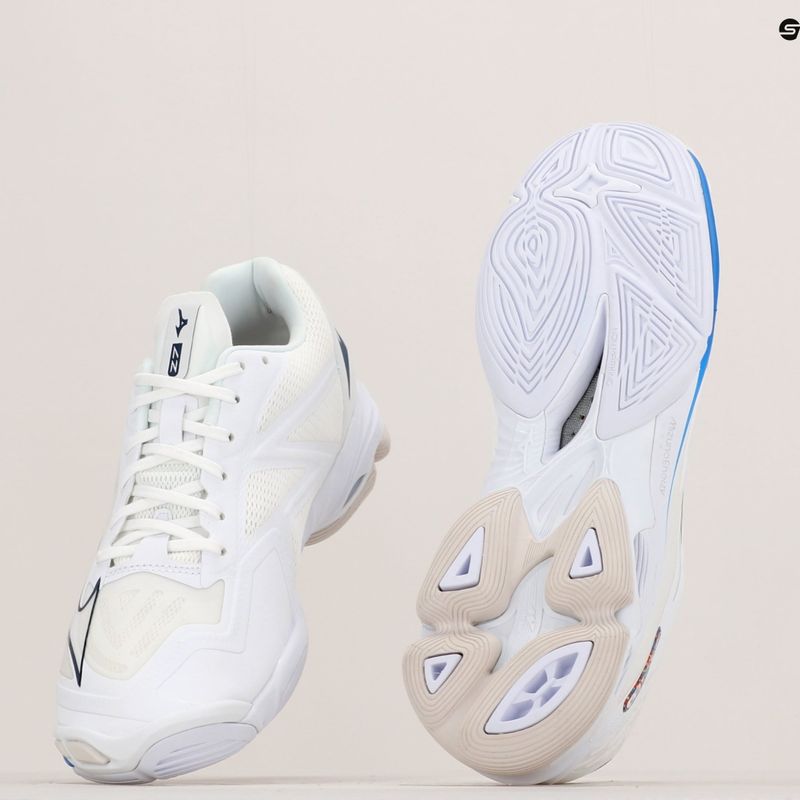 Pantofi de volei pentru bărbați Mizuno Wave Lightning Z7 alb netăiat/albastru de lună/albastru de pace 12