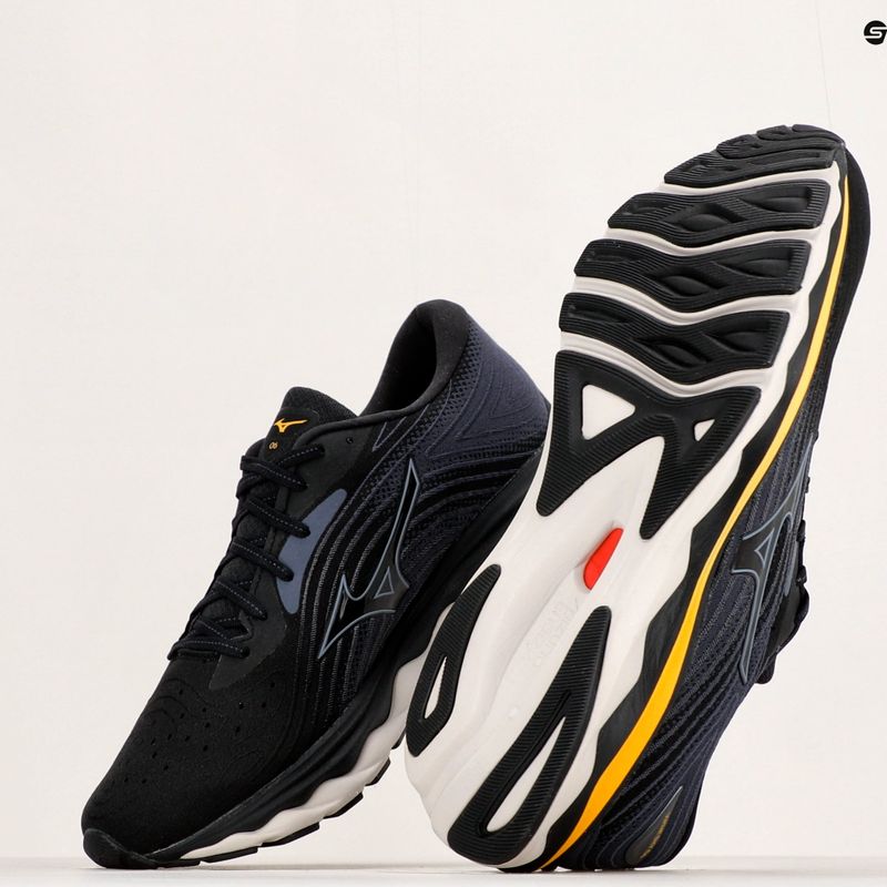 Pantofi de alergare pentru bărbați Mizuno Wave Sky 6 negru/tradewinds/gold fusion 11