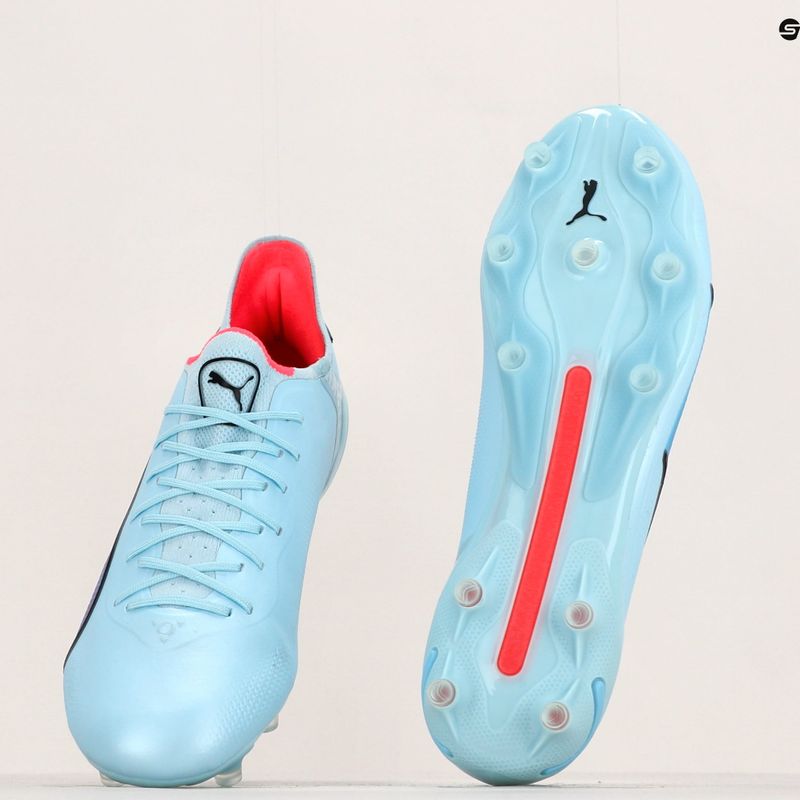 PUMA King Ultimate FG/AG ghete de fotbal pentru bărbați cer argintiu/negru PUMA / foc de orhidee 12