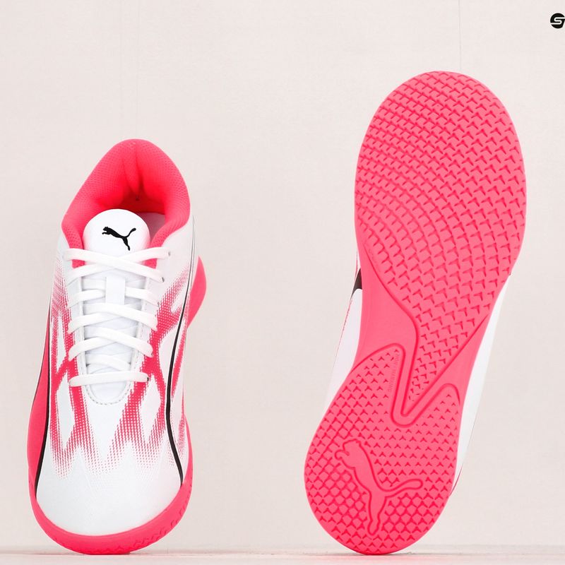 PUMA Ultra Play IT Jr ghete de fotbal pentru copii puma alb/puma negru/fire orchid 17