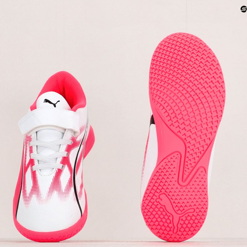 PUMA Ultra Play IT V Jr ghete de fotbal pentru copii puma alb/puma negru/fire orchid