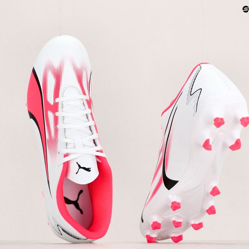 Cizme de fotbal pentru bărbați PUMA Ultra Play FG/AG puma alb/puma negru/fire orchid 17