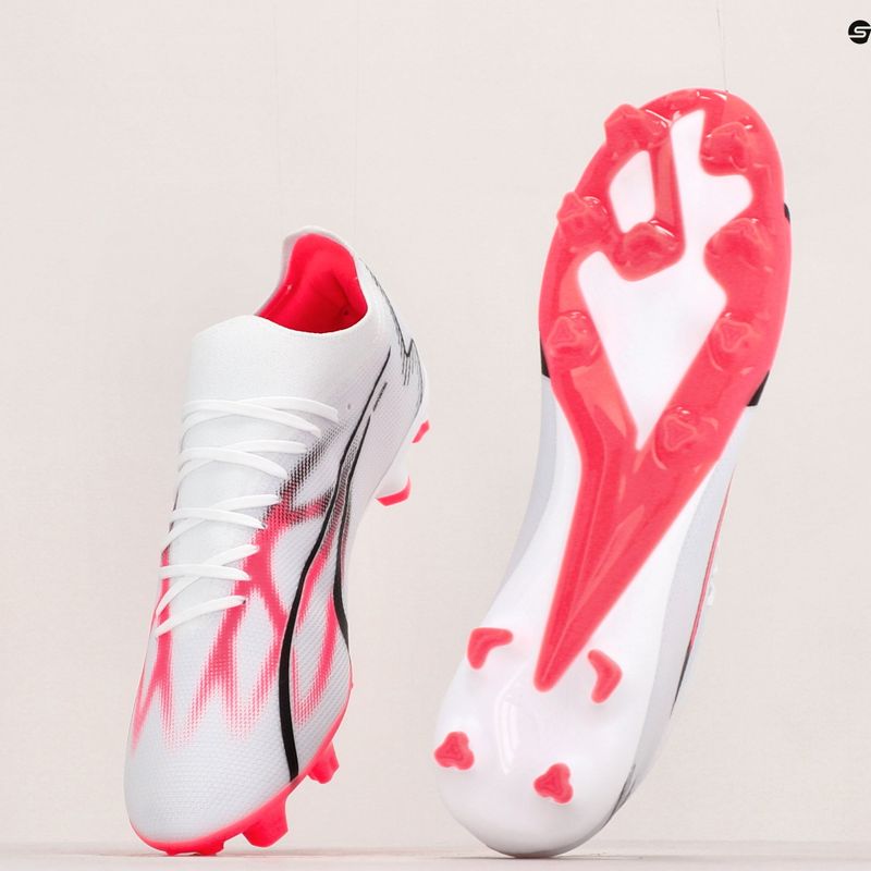 PUMA Ultra Match FG/AG ghete de fotbal pentru bărbați puma alb/puma negru/fire orchid 16