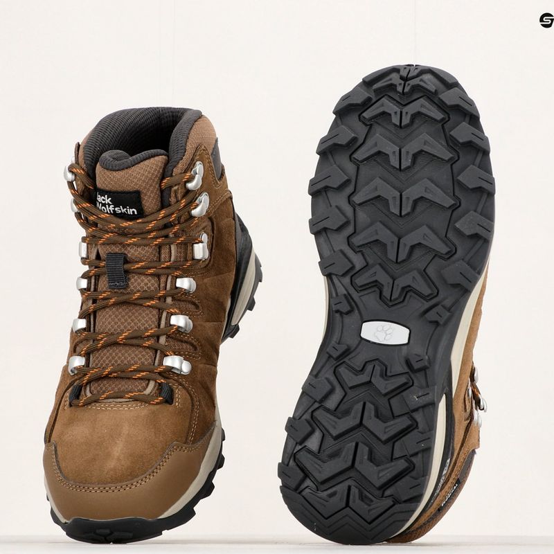 Jack Wolfskin cizme de trekking pentru femei Refugio Texapore Mid maro/apricot 17