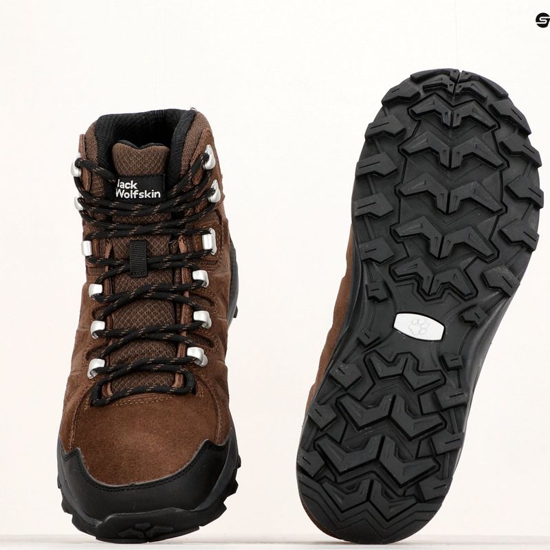 Jack Wolfskin Refugio Texapore Mid maro/fantomă cizme de trekking pentru bărbați 12