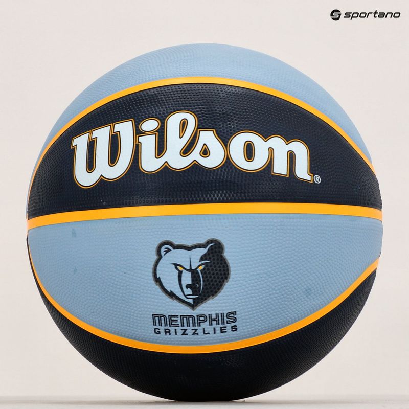 Mingea de baschet Wilson NBA Team Tribute Memphis Grizzlies, albastru marin WTB1300XBMEM 6