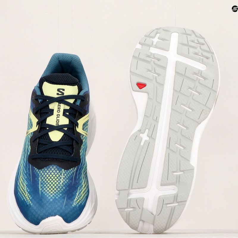 Pantofi de alergare pentru bărbați Salomon Aero Glide albastru cenușă/sefira închisă/calcar însorit 22