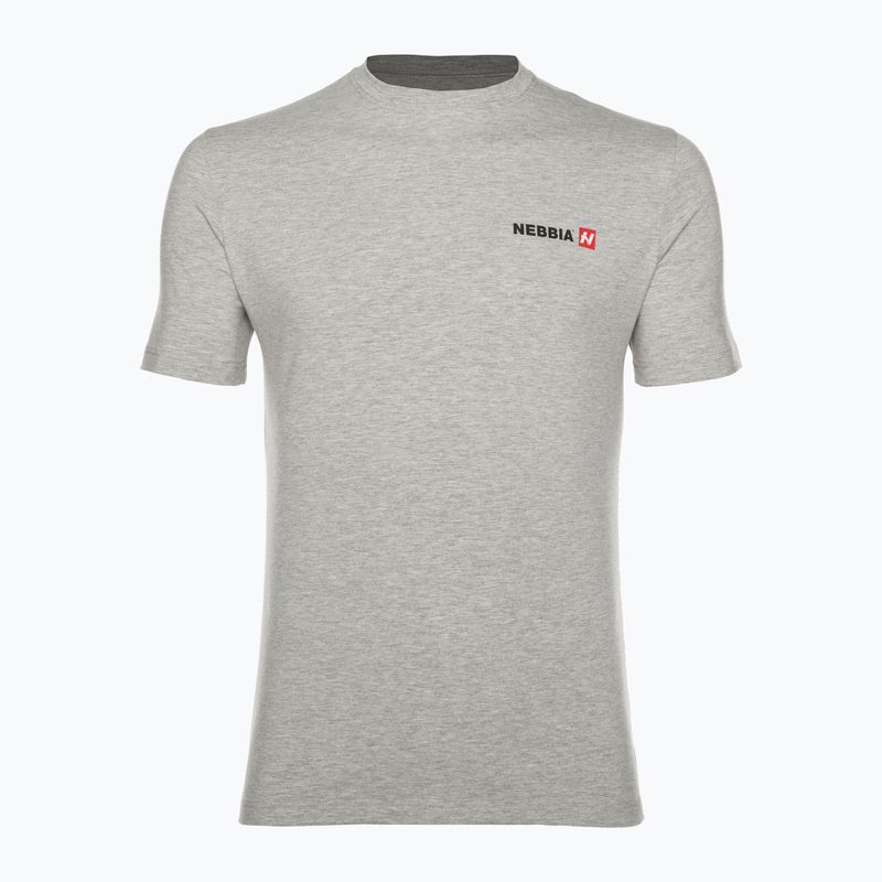 Tricou de antrenament pentru bărbați NEBBIA Minimalist Logo gri deschis