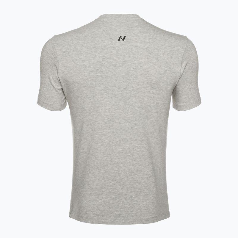 Tricou de antrenament pentru bărbați NEBBIA Minimalist Logo gri deschis