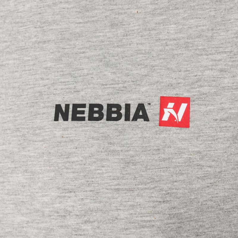 Tricou de antrenament pentru bărbați NEBBIA Minimalist Logo gri deschis
