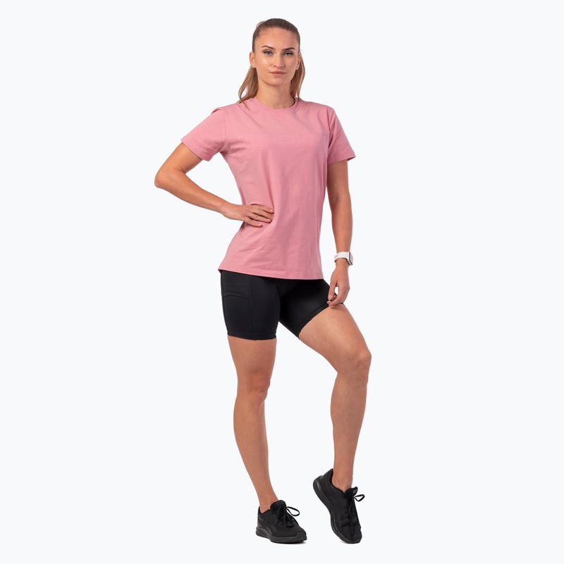 Tricou de antrenament pentru femei NEBBIA Invisible Logo old rose 3