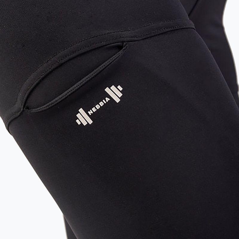Colanți pentru femei NEBBIA Active High-Waist Smart Pocket negri 402 7