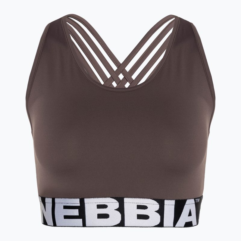 Sutien de fitness NEBBIA Medium Impact Cross maro