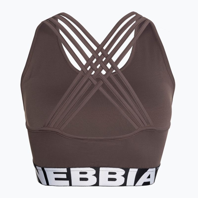 Sutien de fitness NEBBIA Medium Impact Cross maro