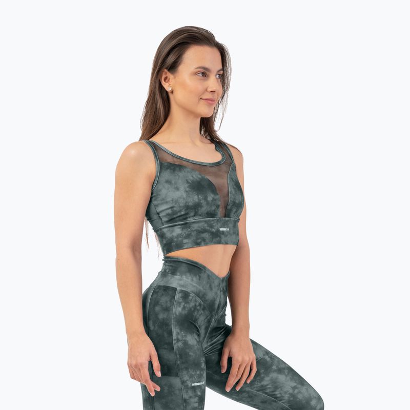 Sutien de fitness NEBBIA Mesh Sports 'Breathe' verde camuflaj NEBBIA