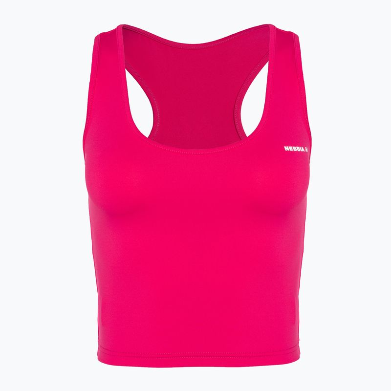 Tricou de antrenament pentru femei NEBBIA Sporty Slim Fit Crop roz 4