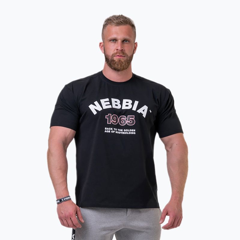 Tricou de antrenament pentru bărbați NEBBIA Golden Era negru 1920130 2