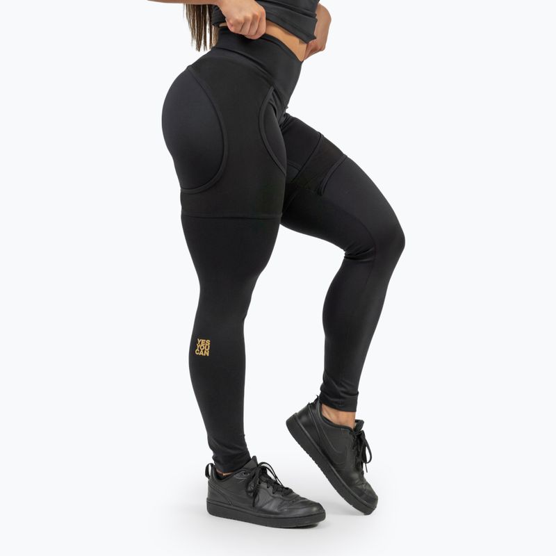 Colanți pentru femei NEBBIA Mesh Intense black/gold 2