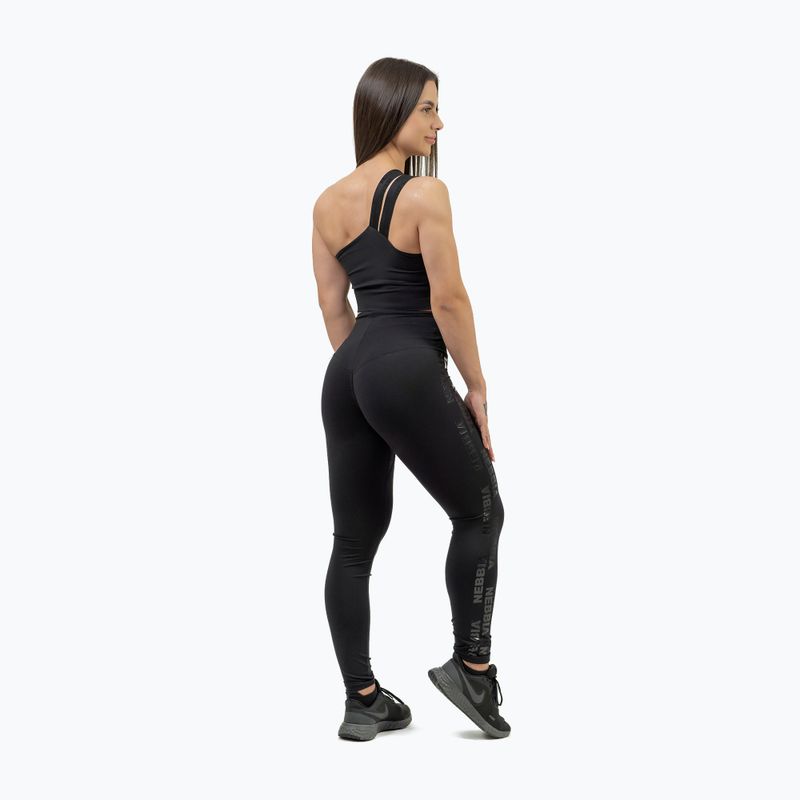 Sutien de fitness NEBBIA Intense Asymmetric negru NEBBIA Intense Asymmetric 2