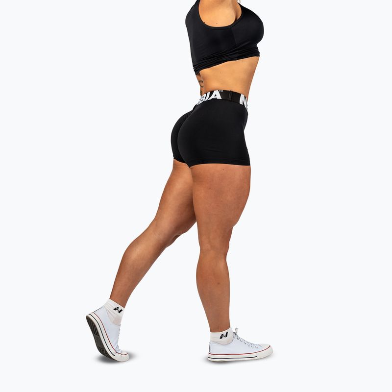 Pantaloni scurți de antrenament pentru femei NEBBIA Glute Pump black 3