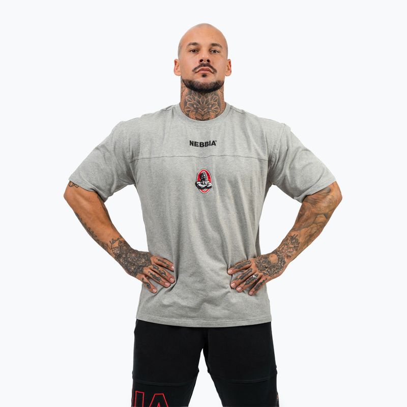 Tricou pentru bărbați NEBBIA Legendary light grey