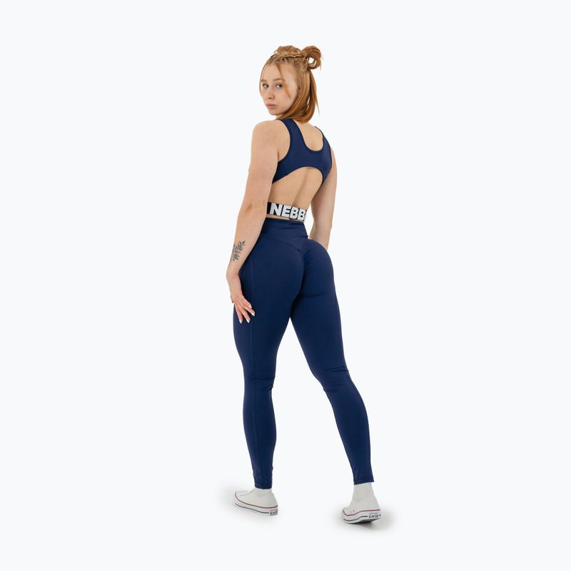 Colanți de antrenament pentru femei  NEBBIA Glute Check High Waisted dark blue 3