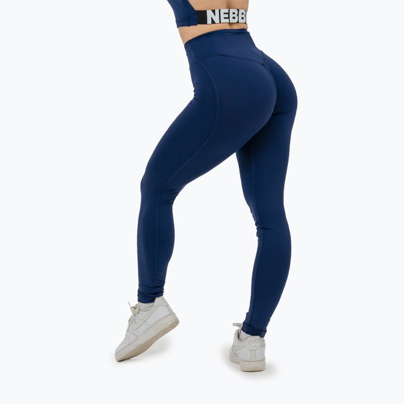 Colanți de antrenament pentru femei  NEBBIA Glute Check High Waisted dark blue 4