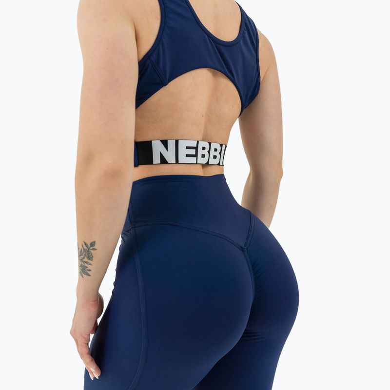 Colanți de antrenament pentru femei NEBBIA 9″ Snatched High Waisted dark blue 5