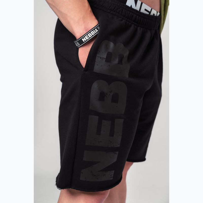 Pantaloni scurți de antrenament pentru bărbați NEBBIA Gym NO BS black 5