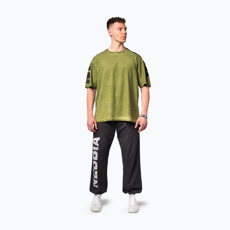 Tricou de antrenament pentru bărbați NEBBIA Washed-Off Lifting Club green 2