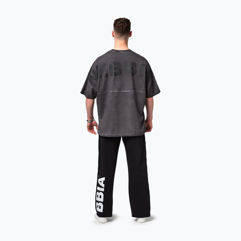Tricou de antrenament pentru bărbați NEBBIA Washed-Off Heavyweight No Shortcuts black 3
