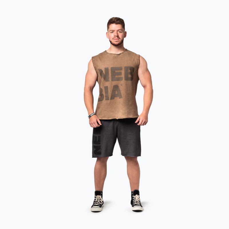 Tank top de antrenament pentru bărbați  Washed-Off Beastin light brown 2