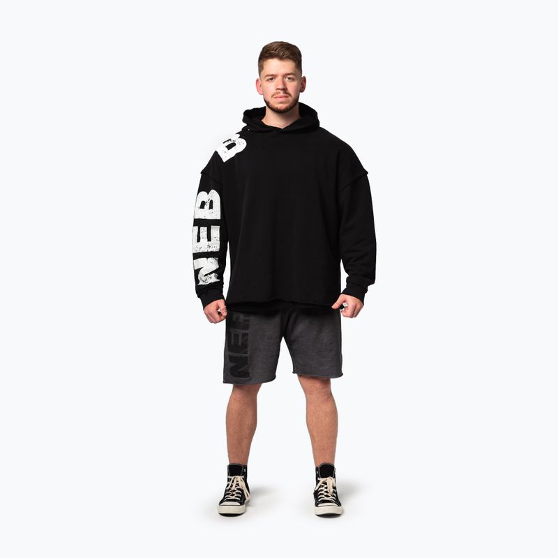 Hanorac de antrenament pentru bărbați NEBBIA NO BS Hoodie black 2