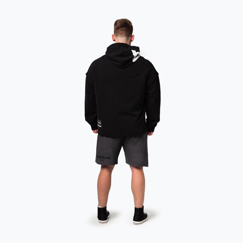 Hanorac de antrenament pentru bărbați NEBBIA NO BS Hoodie black 3