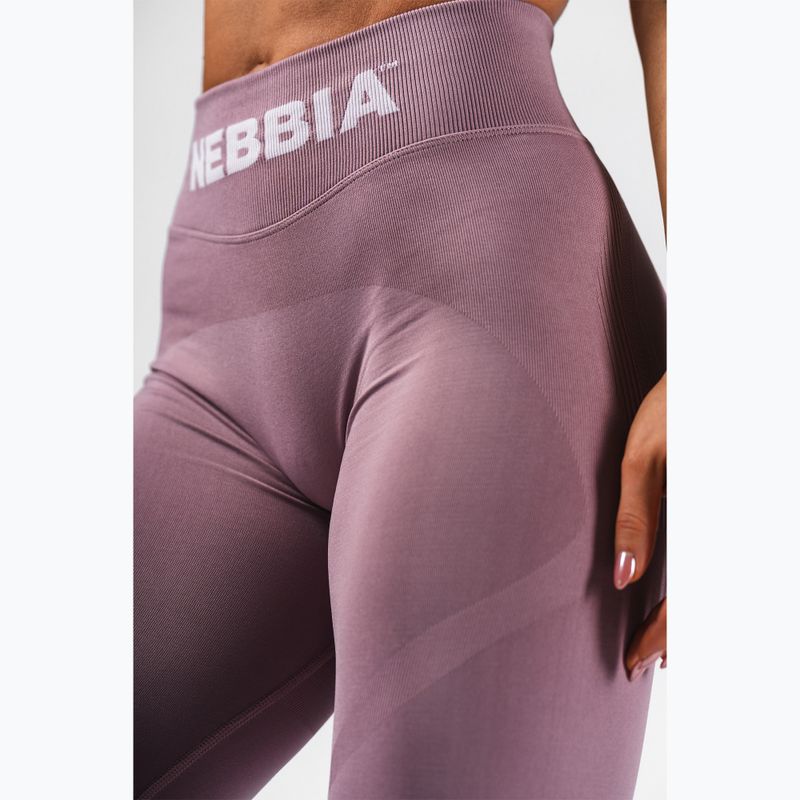 Colanți de antrenament pentru femei NEBBIA Flow Seamless Hight Waist Push Up pink 6