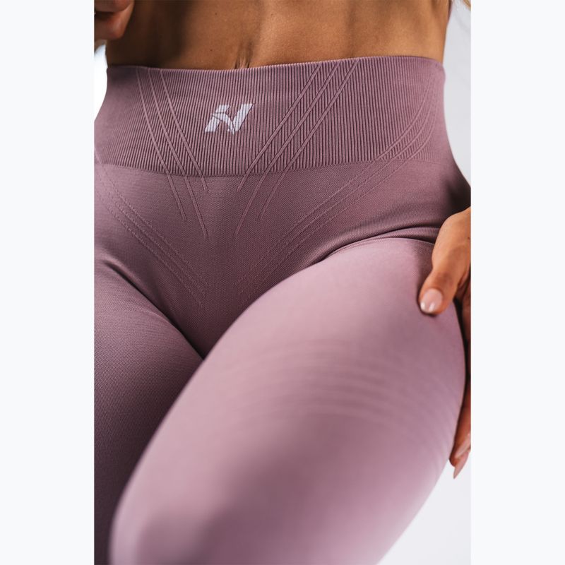 Colanți de antrenament pentru femei NEBBIA Flow Seamless Maximum Push-Up pink 5