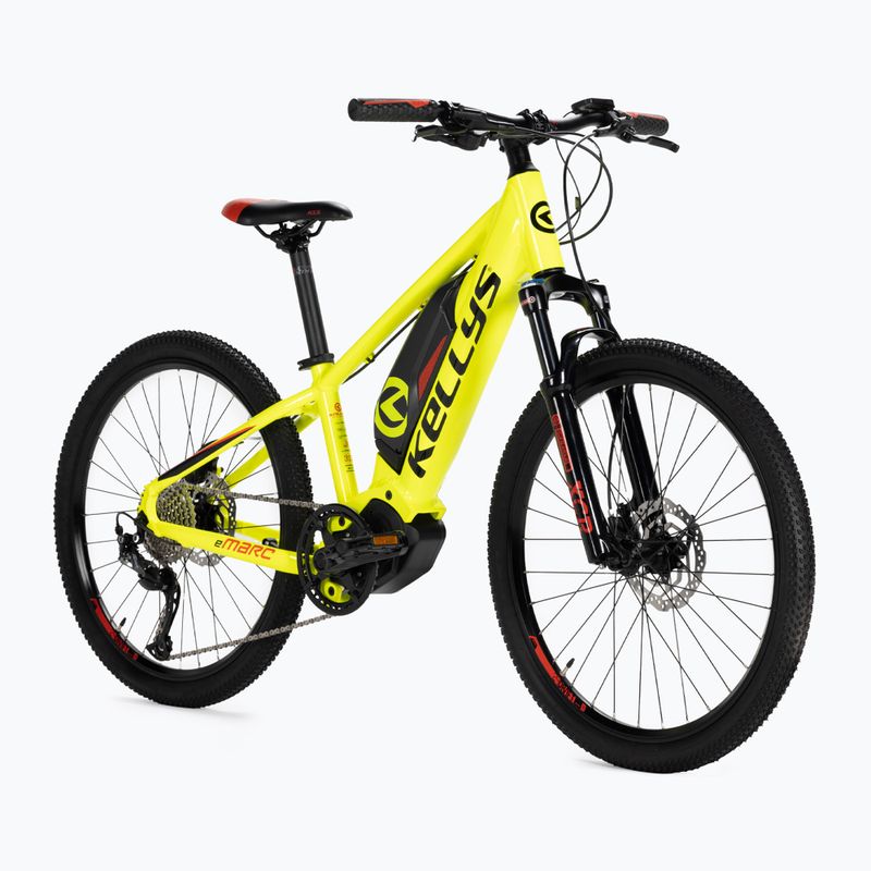 Kellys E-Marc SH 24" 36V 36V 11.6Ah 418Wh biciclete electrice galbene pentru copii 2