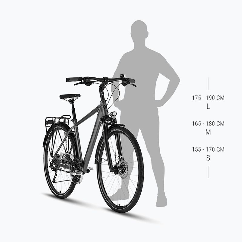 Bicicletă trekking Kellys Carson 10 28" gri piatră lunii 2