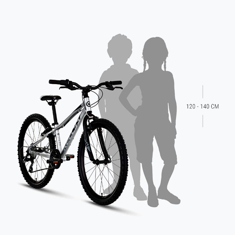 Bicicletă pentru copii Kellys Kiter 50 24" galbenă 3